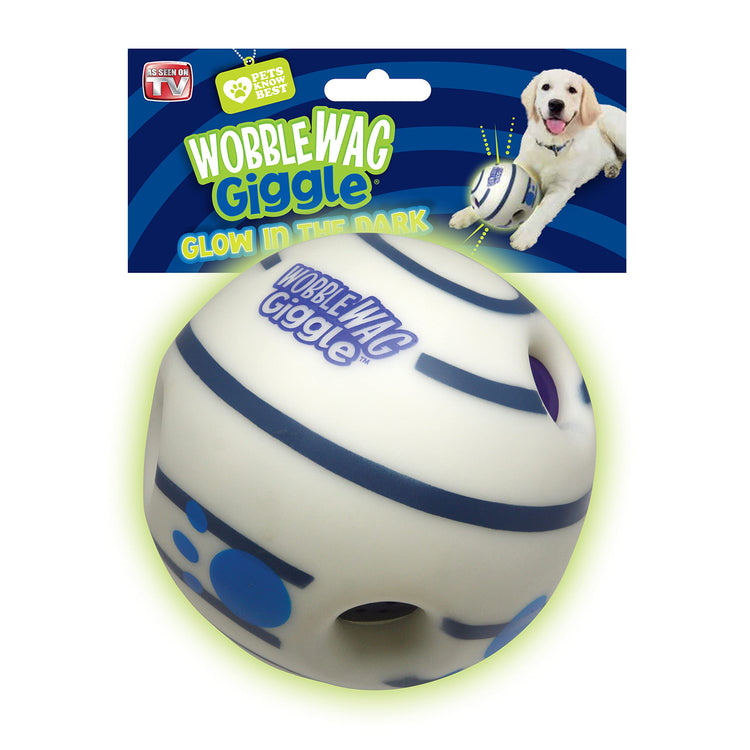 Wobble Wag Giggle Ball, Interactive Dog Toy, Fun Giggle Sounds When Rolled or Shaken, Pets Know Best, As Seen On TV