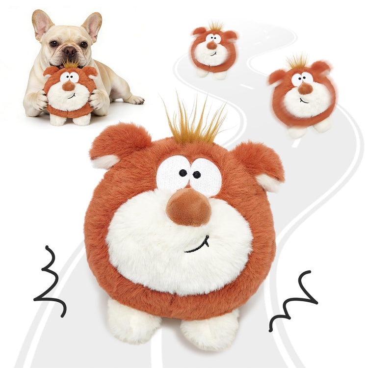 Moving Dog Toys, Interactive Dog Toys to Keep Them Busy, Jumping Squeaky Plush Chew Toys for Small/Medium/Large Dogs, USB Rechargeable