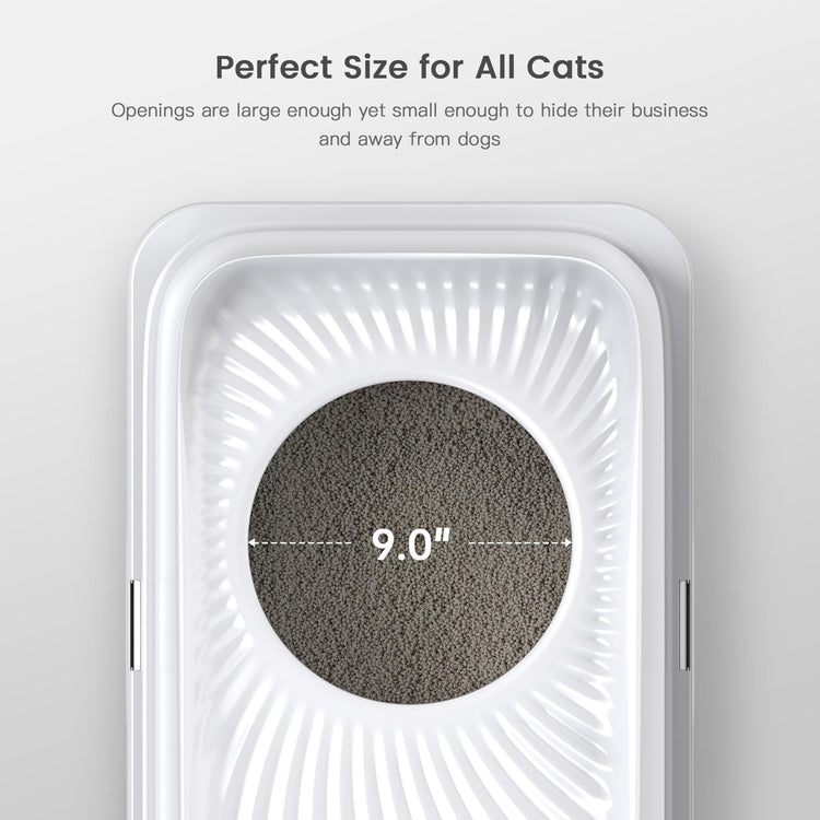 WoofiGo Enclosed Stainless Steel Cat Litter Box with Lid, XL Extra Large Litter Box for Big Cats, Metal Litter Pan High Sided, Never Absorbs Odors, Anti-Urine Leakage, Easy Cleaning, Include Scoop