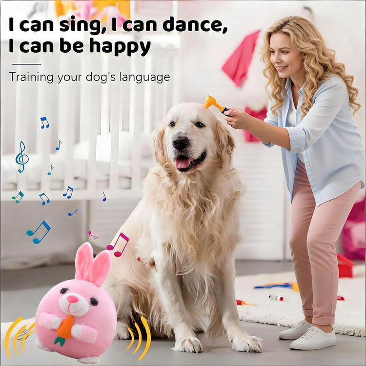 Interactive Dog Toys,Active Moving Pet Plush Toy,2026 New shaking dog ball pig dog toy Interactive Dog Ball with song Squeaky Moving Dog Ball Toy,Rechargeable Toys to Keep Them Busy Dog Toys(Blue Pig)