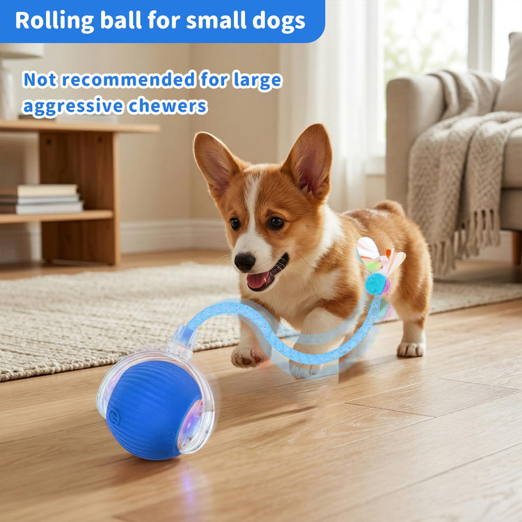 Interactive Cat Toys for Indoor Cats Smart Automatic Ball Rolling for Bored Kitten Pet Upgraded Speedy Moving Chase Dogs Toy Mothers Day Gifts Red