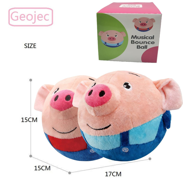 Interactive Dog Toys,Active Moving Pet Plush Toy,2026 New shaking dog ball pig dog toy Interactive Dog Ball with song Squeaky Moving Dog Ball Toy,Rechargeable Toys to Keep Them Busy Dog Toys(Blue Pig)