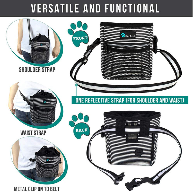 PETAMI Dog and CAT Treat Pouch, Heather Gray