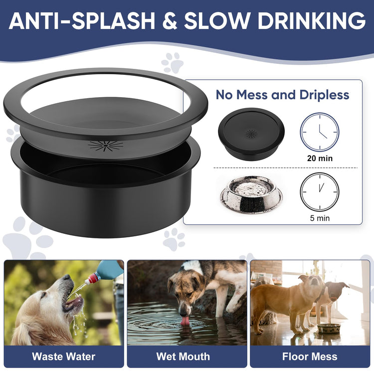 XIAZ Elevated Dog Bowls Large Breed Raised Dogs Bowl Stand Large/Medium Sized Dog Stainless Steel Food Water Bowl Stands 5 Heights Adjustable 9/11/12/14in Black Pet Feeder Dish Station