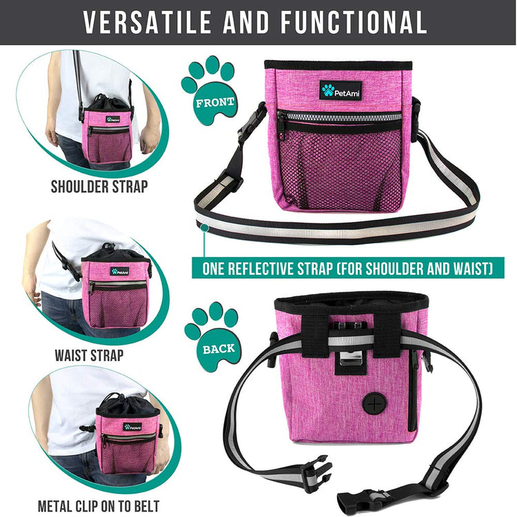 PETAMI Dog and CAT Treat Pouch, Heather Gray