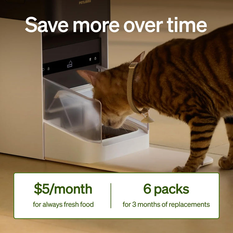 PETLIBRO Automatic Cat Feeder, 5G WiFi Automatic Pet Feeder with Freshness Preservation, 3L Timed Cat Feeders for Dry Food, Up to 48 Portions 10 Meals Per Day, Granary Pet Feeder for Cat/Dog, White