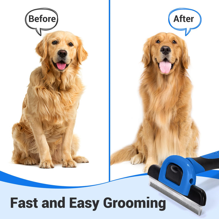 MIU COLOR Pet Grooming Brush, Deshedding Tool for Dogs & Cats, Effectively Reduces Shedding by up to 95% for Short Medium and Long Pet Hair, Purple