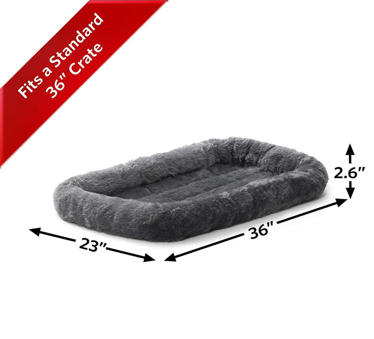 MidWest Homes for Pets QuietTime Fashion XXS Dog Bed - Pink Faux Fur Bolster, Ultra-Soft and Machine Washable, Fits 18-Inch Crates and Carriers, for Small Dogs and Cats