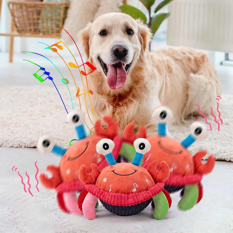 BABORUI Interactive Dog Toys Pig, Jumping Squeaky Dog Toys with Recording and Music Modes, Rechargeable Moving Dog Chew Toys for Small/Medium/Large Dogs to Keep Them Busy(Blue Pig)