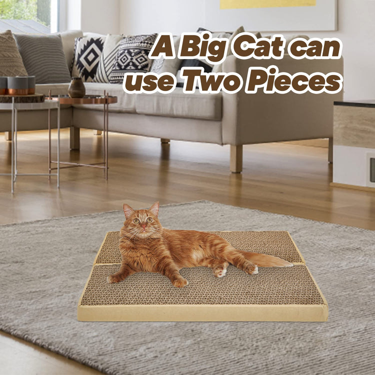 HappyFreeSX Splicing Cat Scratch Pad: Cat Scratchers for Indoor Cats and Kitten, 2 Pack Cat Scratching Pad, Cat Scratcher Cardboard, Scratching Pad, Premium Scratch from Cats, Double-Sided Design