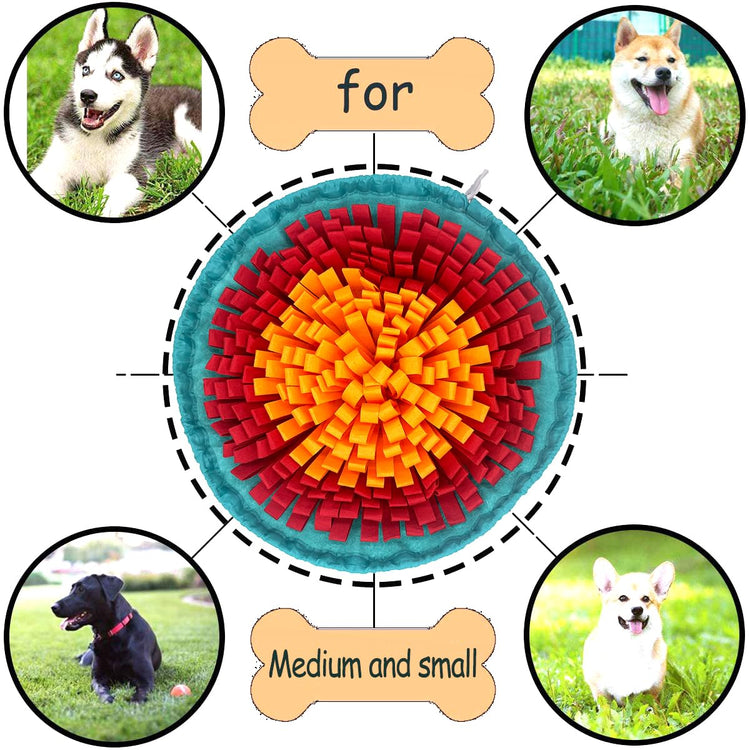 Pet Snuffle Mat for Dogs,Interactive Feed Puzzle for Boredom,Encourages Natural Foraging Skills for Cats Rabbits Dogs Bowl, Dog Treat Dispenser Indoor Outdoor Stress Relief,Travel Portable and Compact