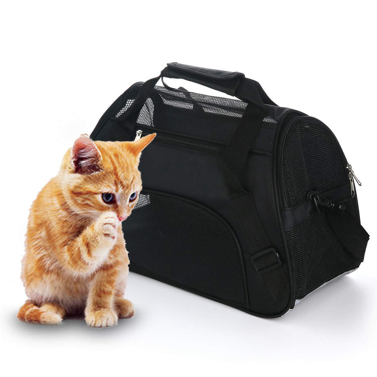 MuchL Pet Carrier Soft-Sided Carriers for Cat Carriers Dog Carrier for Small Medium Cats Dogs Puppies Pet Carrier Airline Approved Cat Dog Pet Travel Carrier (Small, Blue)