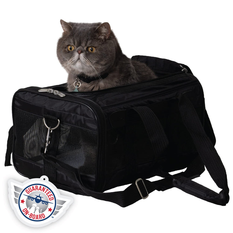 Sherpa Original Deluxe Travel Pet Carrier, Airline Approved - Black, Large