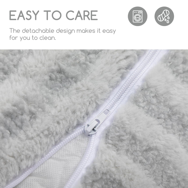 Hollypet Cat Bed Fluffy Plush Multifunctional Double-Layer Machine Washable Soft Warming Kitty Pet Couch Orthopedic Nest Beds for Small Cats Kitten and Dogs up to 13lbs, Khaki(25x20x13 inch)