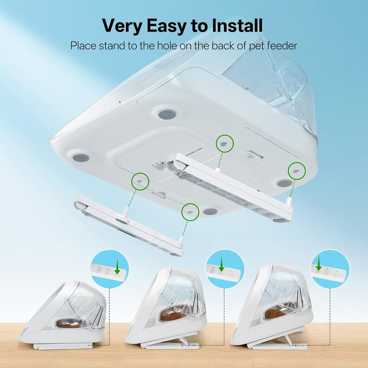 Adjustable Stand for Micro Chip Automatic Pet Feeder and Connect, YOIHABV Elevated Cat Feeder Stand, 0, 15, 20 Degree Adjustment, Raise Cat Food Dispenser, Easier for Pets to Reach Food
