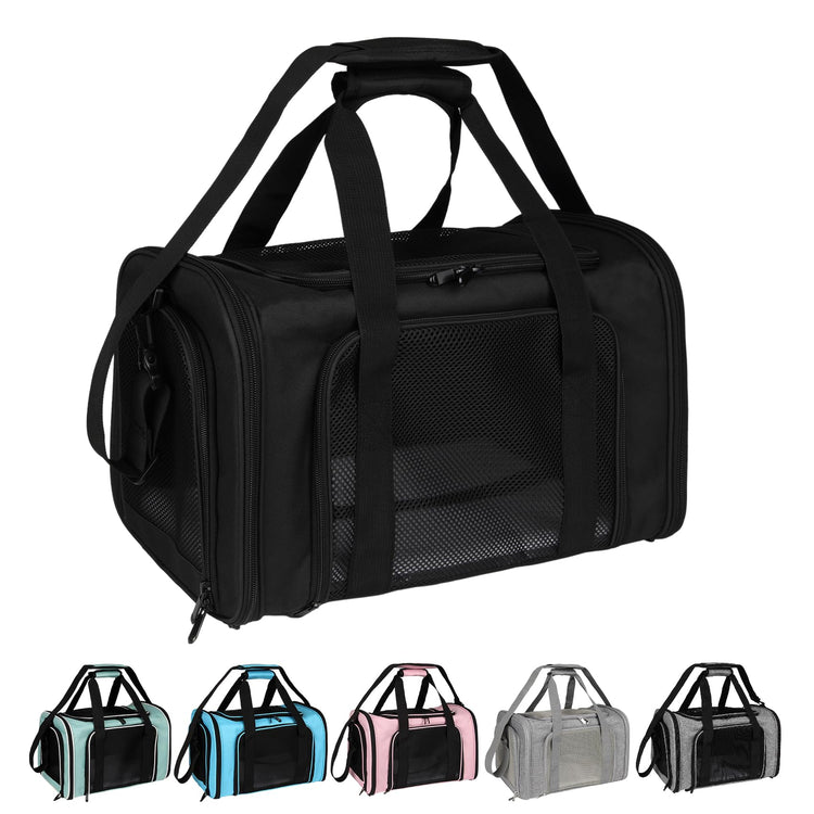 Cat, Dog Carrier for Small Medium Pet Carriers Up to15Lbs, Cats Carrier Soft- Sided Puppy Dogs Bag Portable Foldable Airline Approved Carrier Travel (Green 18 * 11 * 11)