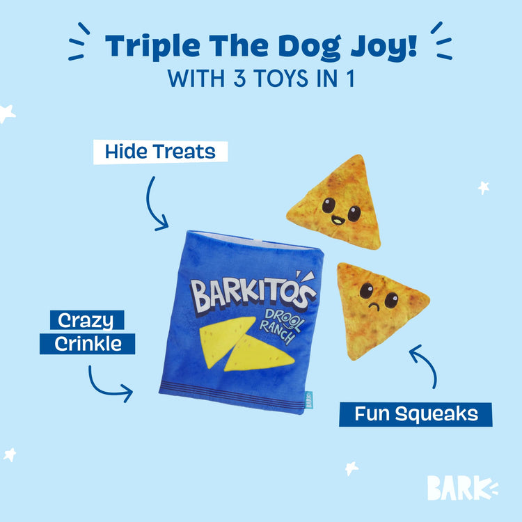 Barkbox Dog Toys – Barker’s Dozen Donuts Plush 4 in 1 Multi Part Interactive Dog Toy for Dogs & Puppies – Small