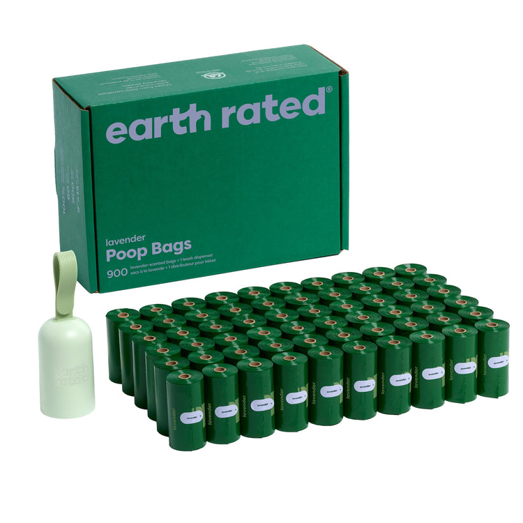 Earth Rated Dog Poop Bag Holder, Durable and Guaranteed Leakproof, Unscented, Dispenser with Starter Roll