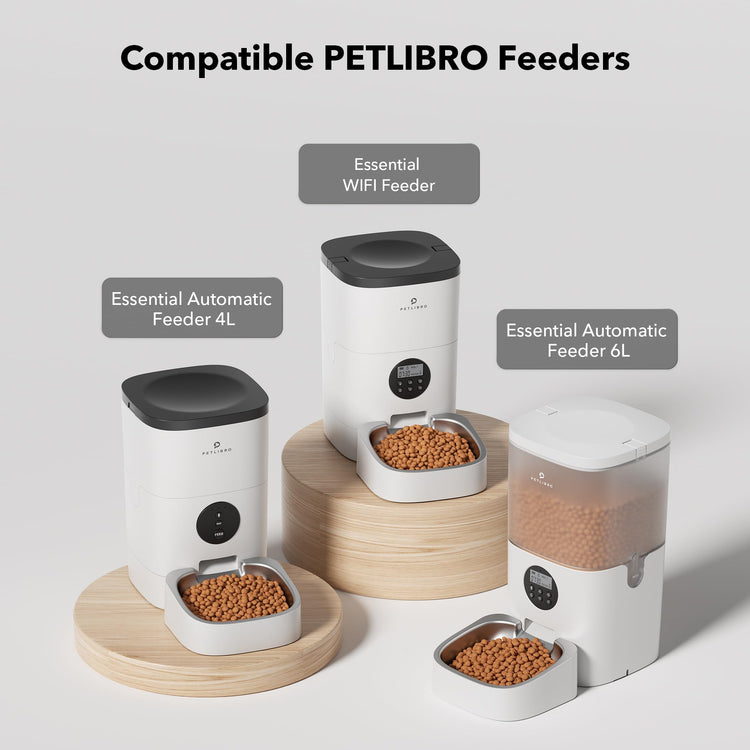 PETLIBRO Automatic Cat Feeder, 5G WiFi Automatic Pet Feeder with Freshness Preservation, 3L Timed Cat Feeders for Dry Food, Up to 48 Portions 10 Meals Per Day, Granary Pet Feeder for Cat/Dog, White