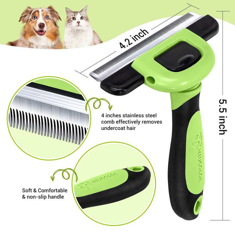 MIU COLOR Pet Grooming Brush, Deshedding Tool for Dogs & Cats, Effectively Reduces Shedding by up to 95% for Short Medium and Long Pet Hair, Purple
