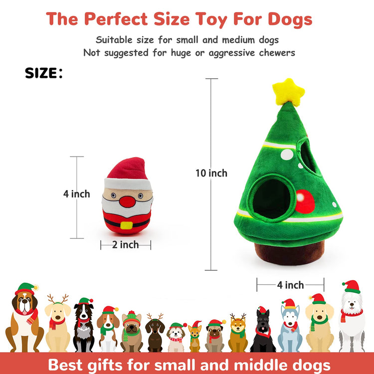 lilfrd Dog Puzzle Toys - Enrichment Squeaky Crinkle Snuffle Treat Dispensing Smart Dog Toys for Boredom and Stimulating, Durable Plush Toys for Large Medium Small Breed - Turtle