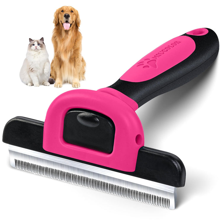 MIU COLOR Pet Grooming Brush, Deshedding Tool for Dogs & Cats, Effectively Reduces Shedding by up to 95% for Short Medium and Long Pet Hair, Purple