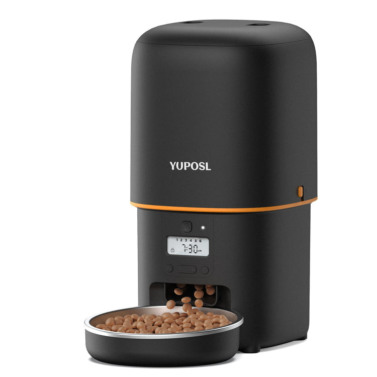 Yuposl Automatic Cat Feeders - 2L Cat Food Dispenser Easy to Use, Timed Automatic Pet Feeder with Over 180-day Battery Life, 1-6 Meals Dry Food Programmable Portion Control Also for Dogs