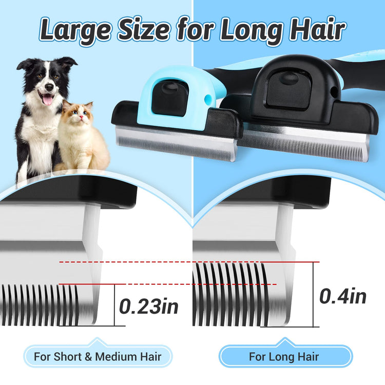MIU COLOR Pet Grooming Brush, Deshedding Tool for Dogs & Cats, Effectively Reduces Shedding by up to 95% for Short Medium and Long Pet Hair, Purple