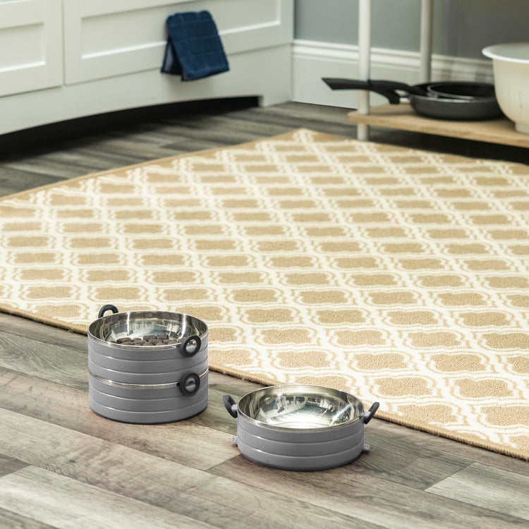 Healthy Human Travel Pet Bento Bowls - Human-Grade Stainless Steel & BPA-Free, Leak-Proof Water & Food Container Set for Dogs & Cats, 4-Pack Interlocking Bowls, Includes Spare Clips & Handle (Pink)