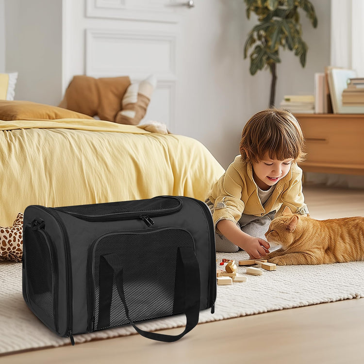 Cat Carrier Soft for Pets Up to 15 Lbs, Cat Travel Bag Soft-Sided with Padded Shoulder Strap, Pet Dog Carriers for Small Dogs Travel Puppy Carry Airline Approved, Pink