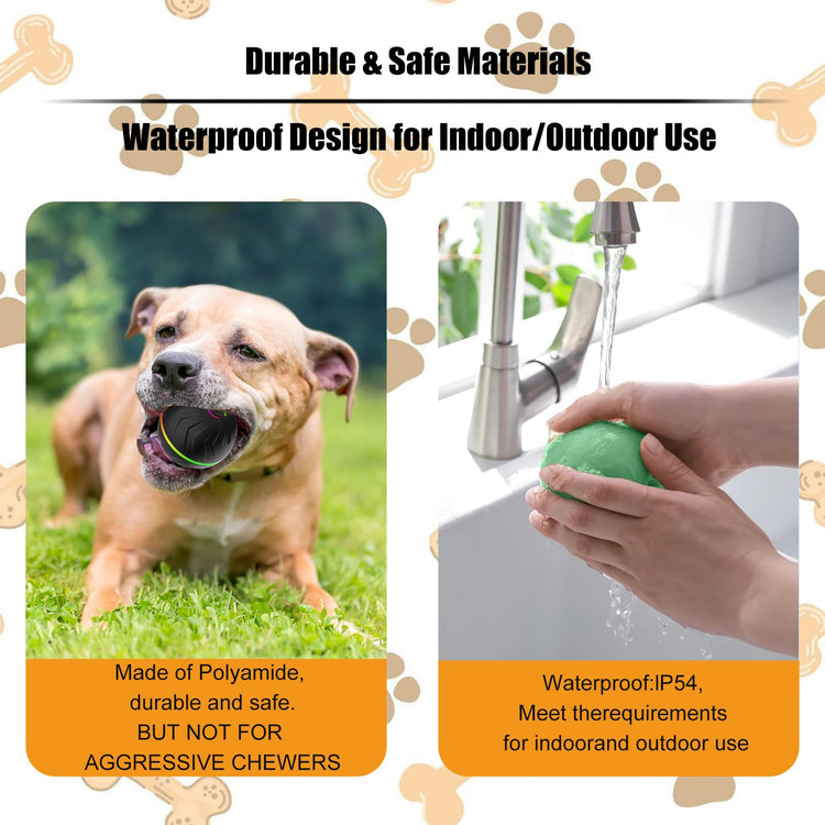 Valentines Day Gifts 2025 New Electric Dog Ball Toy,Electric Ball Dog Toy for Cat,360° Smart Automatic Interactive Rolling Dog Ball, Smart Interactive Pet Toy Ball,Automatic Dog Toy