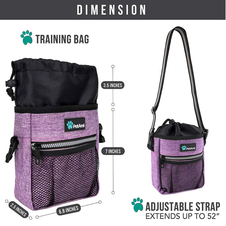 PETAMI Dog and CAT Treat Pouch, Heather Gray