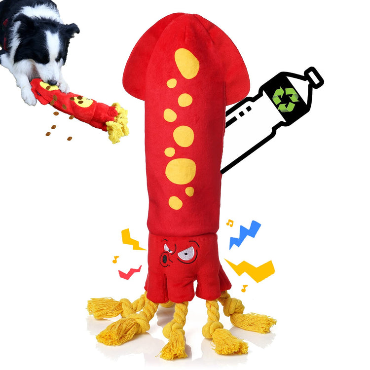 lilfrd Dog Puzzle Toys - Enrichment Squeaky Crinkle Snuffle Treat Dispensing Smart Dog Toys for Boredom and Stimulating, Durable Plush Toys for Large Medium Small Breed - Turtle