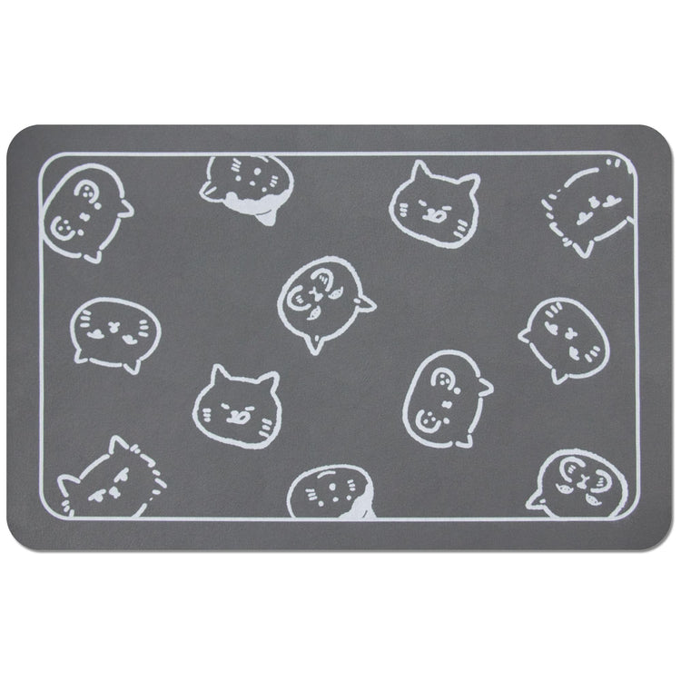 YCT Cat Pet Food Mat - Non-Slip Bottom Absorbent Quick Dry Feeding Mat for Dogs and Cats - Pet Supplies, 11.8"x18.1" Beige