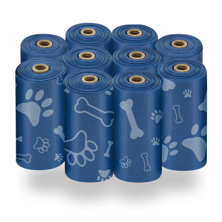 Best Pet Supplies Dog Poop Bags for Waste Refuse Cleanup, Doggy Roll Replacements for Outdoor Puppy Walking and Travel, Leak Proof and Tear Resistant, Thick Plastic - Assorted, 150 Bags