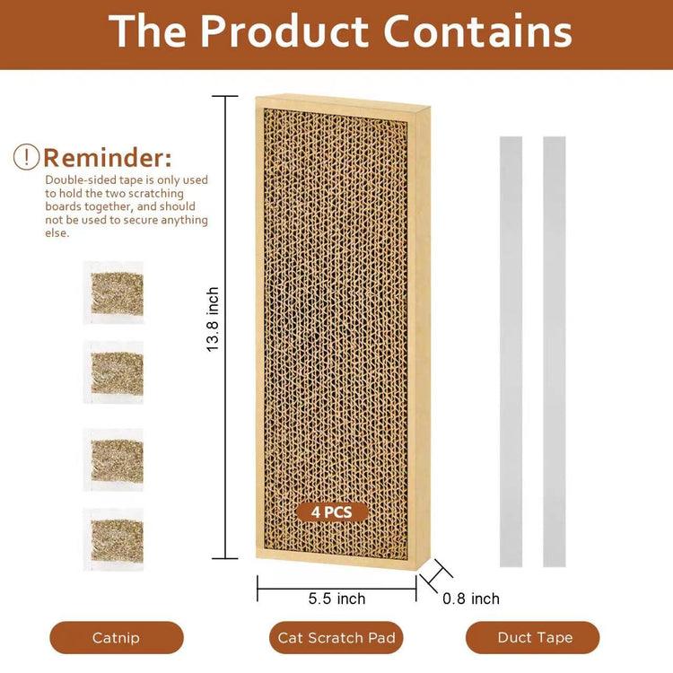 HappyFreeSX Splicing Cat Scratch Pad: Cat Scratchers for Indoor Cats and Kitten, 2 Pack Cat Scratching Pad, Cat Scratcher Cardboard, Scratching Pad, Premium Scratch from Cats, Double-Sided Design