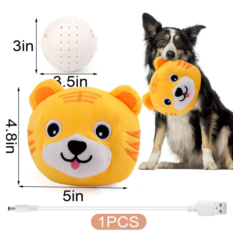 BABORUI Interactive Dog Toys Pig, Jumping Squeaky Dog Toys with Recording and Music Modes, Rechargeable Moving Dog Chew Toys for Small/Medium/Large Dogs to Keep Them Busy(Blue Pig)