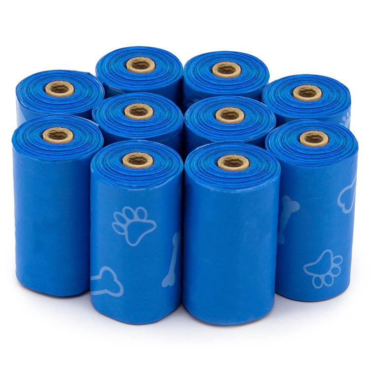 Best Pet Supplies Dog Poop Bags for Waste Refuse Cleanup, Doggy Roll Replacements for Outdoor Puppy Walking and Travel, Leak Proof and Tear Resistant, Thick Plastic - Assorted, 150 Bags