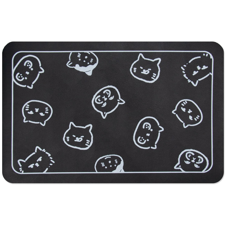 YCT Cat Pet Food Mat - Non-Slip Bottom Absorbent Quick Dry Feeding Mat for Dogs and Cats - Pet Supplies, 11.8"x18.1" Beige