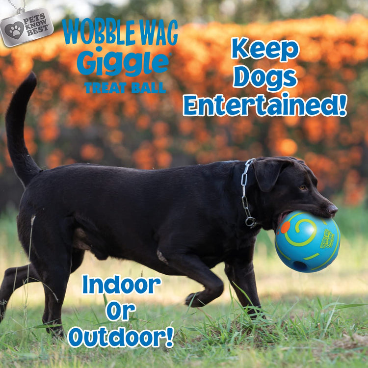 Wobble Wag Giggle Ball, Interactive Dog Toy, Fun Giggle Sounds When Rolled or Shaken, Pets Know Best, As Seen On TV