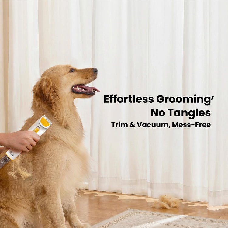 Grooming Vacuum& Dogs Grooming Kit, 5 in 1 Pet Grooming Vacuum with Pets Clipper Nail Grinder, 1.5L Dust Cup Dog Brush Vacuum Pets Grooming Tools for Shedding Pet Hair
