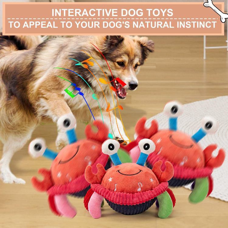 BABORUI Interactive Dog Toys Pig, Jumping Squeaky Dog Toys with Recording and Music Modes, Rechargeable Moving Dog Chew Toys for Small/Medium/Large Dogs to Keep Them Busy(Blue Pig)