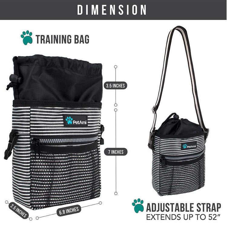 PETAMI Dog and CAT Treat Pouch, Heather Gray