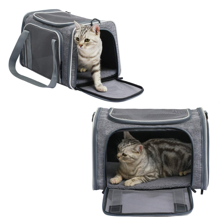 Cat Carrier - Portable Foldable Dog Pet Carrier, Soft-Sided Pet Bag up to 15 Lbs, Airline Approved Travel Puppy Carrier