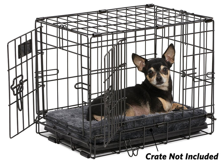 MidWest Homes for Pets QuietTime Fashion XXS Dog Bed - Pink Faux Fur Bolster, Ultra-Soft and Machine Washable, Fits 18-Inch Crates and Carriers, for Small Dogs and Cats