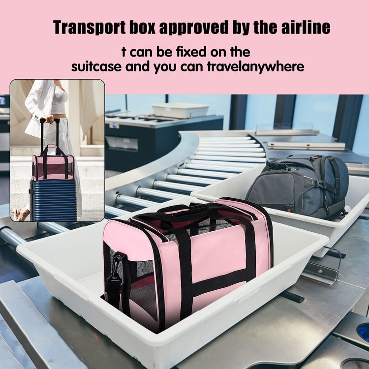 Cat Dog Carriers Soft-Sided Pet Carrier Large Cats for Medium Big Cat Small Dog Puppy up to 16lbs TSA Airline Approved Animal Collapsible Cat Carrier Carriers Travel Carrier Cat Bag (17x11x11)