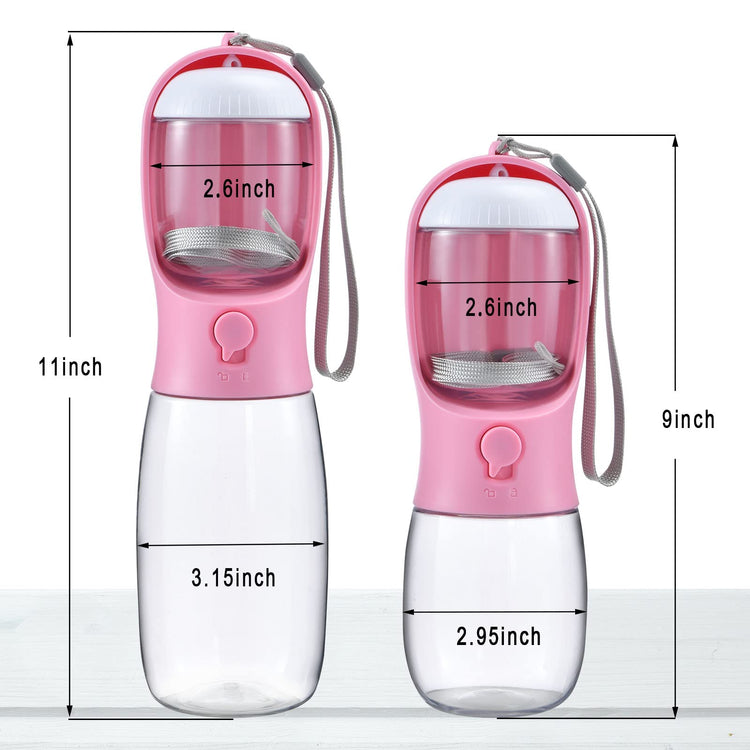 Cibaabo Dog Water Bottle with Food Container, Travel Puppy Water Bowl, Portable Pet Dispenser, Dog Stuff Accessories Items, Puppy Essentials Necessities for Yorkie Chihuahua Cat Walking and Hiking