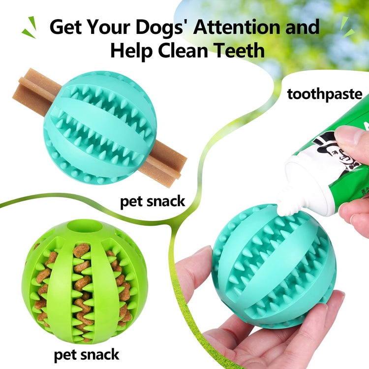 Treat-Dispensing Dog Toys: Durable Rubber Puppy Toys for Boredom - Dog Treat Balls for Small & Medium Breed Indoor Play (2pack)