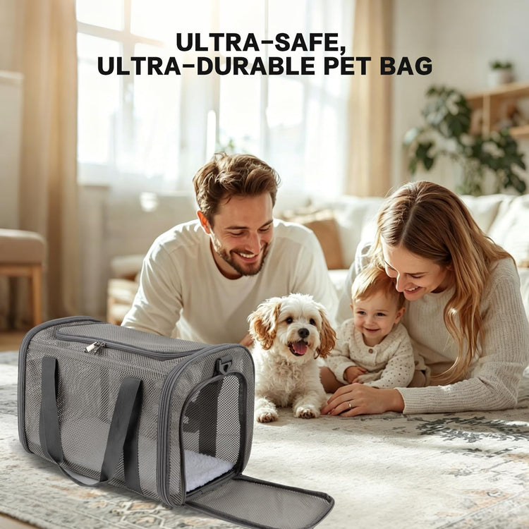 Cat Carrier Dog Carrier Pet Carriers Soft-Sided Cats Bag Animal Carriers Puppy Carrying Bag TSA Airline Approved Small Dog Carrier Soft Sided, Collapsible Travel Carriers for Big Cats(Up to 16lbs),