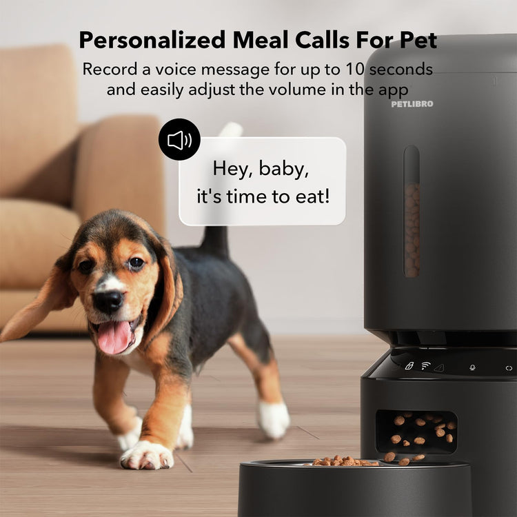 PETLIBRO Automatic Cat Feeder, 5G WiFi Automatic Pet Feeder with Freshness Preservation, 3L Timed Cat Feeders for Dry Food, Up to 48 Portions 10 Meals Per Day, Granary Pet Feeder for Cat/Dog, White